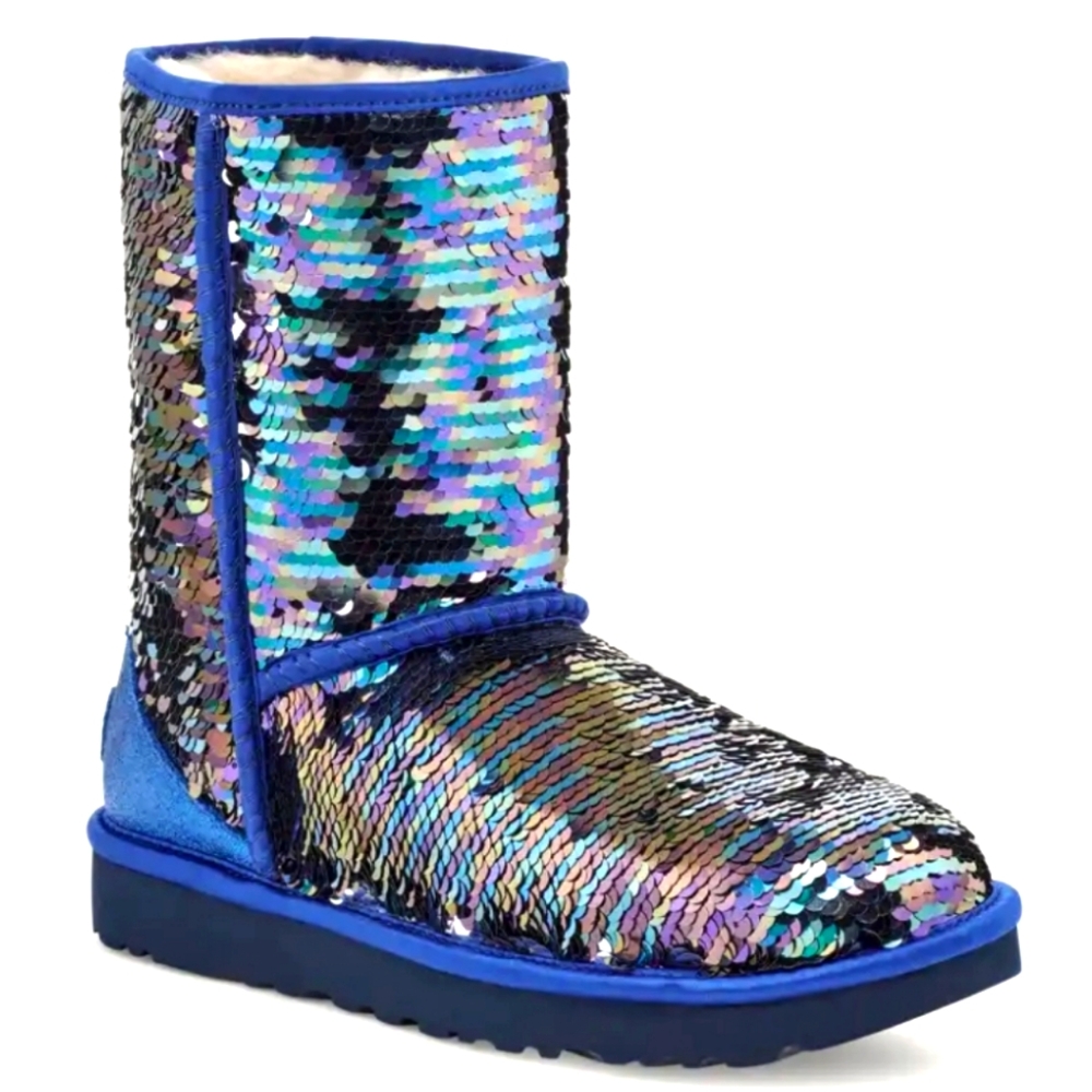 UGG Classic Short Multi Sequin Boots Size 5
